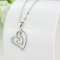 Argintiu în formă de inimă Femei scurt Inlaid diamante Colier - Pagină 2