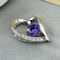 Violet de argint inima in forma de diamante bijuterii femei colier - Pagină 1