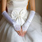 Imbracaminte fara imbracaminte Manusi lungi alb Vintage elastice de nunta din satin - Pagină 1