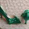 Pantofi de mireasa fluture din satin pantofi de domnișoară verde cu toc înalt stiletto tocuri înalte - Pagină 2
