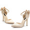Pantofi de nunta stiletto din satin nod cu arc tocuri inalte de nunta - Pagină 4