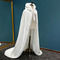 Iarnă cu glugă mantă lungă călucă caldă de pluș albă mantie groasă - Pagină 3