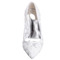 Dantelă de gură superficială, cu adâncime, încălțăminte brodată flori brodate cu tocuri înalte pantofi de nunta albi - Pagină 3