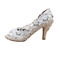 Pantofi de mireasa din dantela de satin cu pantofi de nunta stiletto stras pantofi de nunta lucrati manual - Pagină 1