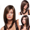 Perruque 40-45 cm lungă drept înclinat bangs lung drept drept pentru femei - Pagină 1