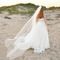 Nunta trailing voal simplu voal nud alb accesorii rochie mireasa - Pagină 3