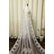 Accesorii de nunta voal din dantela monostrat voal alb ivoire de mireasa cu voal din pieptene metalice - Pagină 4