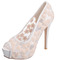Dantelă pantofi de nunta cu tocuri albe platformă sandale banchet pantofi pantofi mireasa - Pagină 5