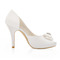Nunta alba cu toc inalt pantofi de mireasa din matase din satin pantofi stiletto pentru femei - Pagină 2