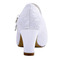 Pantofi de mireasă din dantelă albă cu toc gros vârf rotund pantofi de nuntă cu toc înalt pantofi de domnișoară de onoare - Pagină 5