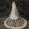 Voal de mireasă de coadă mare voal foto de nuntă cu voal de dantelă cu pieptene de păr - Pagină 2