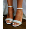 Sandale pentru femei cu toc înalt sandale de nuntă perle sandale de banchet - Pagină 3