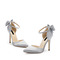 Pantofi de nunta stiletto din satin nod cu arc tocuri inalte de nunta - Pagină 2
