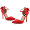 Pantofi de nunta stiletto din satin nod cu arc tocuri inalte de nunta - Pagină 5