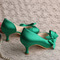 Pantofi de mireasa fluture din satin pantofi de domnișoară verde cu toc înalt stiletto tocuri înalte - Pagină 3