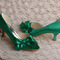 Pantofi de mireasa fluture din satin pantofi de domnișoară verde cu toc înalt stiletto tocuri înalte - Pagină 4