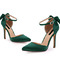Pantofi de nunta stiletto din satin nod cu arc tocuri inalte de nunta - Pagină 1