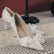Pantofi cu vârf ascuțit pantofi de damă de onoare din dantelă albă pantofi de mireasă de nuntă - Pagină 4