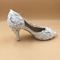 Pantofi de mireasa din dantela de satin cu pantofi de nunta stiletto stras pantofi de nunta lucrati manual - Pagină 3