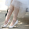 Pantofi de mireasă cu toc înalt, cu perle, pantofi de nuntă din satin alb - Pagină 2