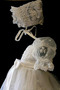 Rochie de botez Balon mâneci Tul Primăvară Arc accentuată Capac/pălărie - Pagină 3