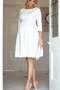 Rochie de seara Simplu Bateau Tricou Genunchi lungime Fermoar - Pagină 1