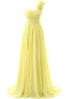 Rochie de seara Drapat Un umăr Elegant Lungimea podelei Talie naturale - Pagină 6