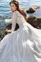 Rochie de mireasa Dantelă Capela Epocă Plajă V gâtului Iluzia mâneci - Pagină 2