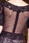 Rochie cu paiete Sheer Înapoi Paiete Talie naturale Elegant Tricou - Pagină 3
