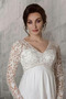 Rochie de mireasa Dantelă V-gât adânc Şifon Talie imperiu Elegant - Pagină 2