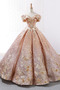 Rochie de bal Paiete Rozetă accentuată Pară A-linie Luxos Lung - Pagină 1