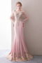 Rochie de seara Sirenă Satin Corsetul cu bijuterii V gâtului - Pagină 5