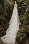 Rochie de mireasa Tul Mătura Fermoar Mâneci lungi Talie naturală - Pagină 2