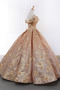 Rochie de bal Paiete Rozetă accentuată Pară A-linie Luxos Lung - Pagină 4