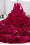 Rochie Fete de flori Minge Scoică Multi strat Talie naturală - Pagină 5