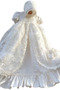 Rochie de botez Balon mâneci Lung Formale Înalt acoperit Dantela - Pagină 1