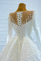 Rochie de mireasa Iarnă Satin Perle Luxos Sirenă Talie naturale - Pagină 9