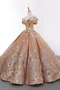 Rochie de bal Paiete Rozetă accentuată Pară A-linie Luxos Lung - Pagină 3