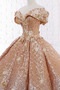Rochie de bal Paiete Rozetă accentuată Pară A-linie Luxos Lung - Pagină 5