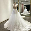 Fusta detașabilă de nuntă pentru rochii Fusta suprafață de mireasă cu aplicații din dantelă Fusta trenă detașabilă dimensiune personalizată