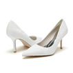 Pantofi cu vârf ascuțit pantofi de damă de onoare din dantelă albă pantofi de mireasă de nuntă