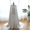 Șal de nuntă colorată lungă din satin cu glugă mantă mireasă