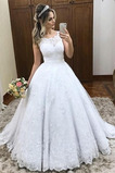 Rochie de mireasa Iarnă Arc accentuată Talie naturale Fermoar