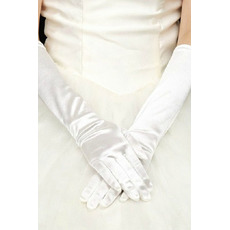 Mănuși de nuntă deget plin negru satin elastice cald ceremonial