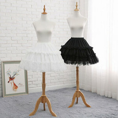 Jupon din tifon Lolita, jupon alb/negru, jupon scurt, jupon de nunta, jupon de petrecere, lungime 47 cm