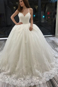 Rochie de mireasa Elegant Bandaj V-gât adânc Primăvară Biserică