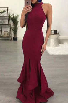 Rochie de seara Drapat Primăvară Talie naturale Fermoar Elegant