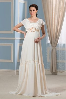 Rochie de mireasa Imperiul Talie imperiu Flori Maternitate Elegant