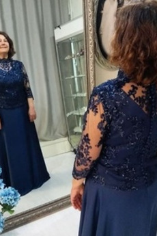 Rochie de mama Mâneci lungi Fermoar Iluzia mâneci Vara Modest