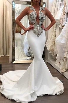 Rochie de bal V gâtului Talie naturale Fără mâneci Sexy Minge